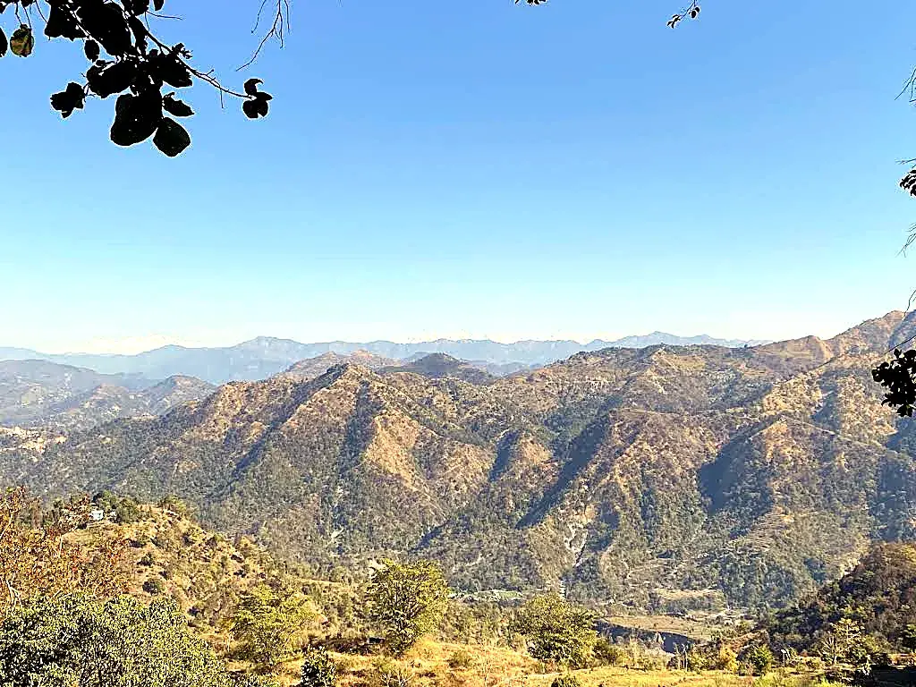 Himalayan range from the ridge above camp